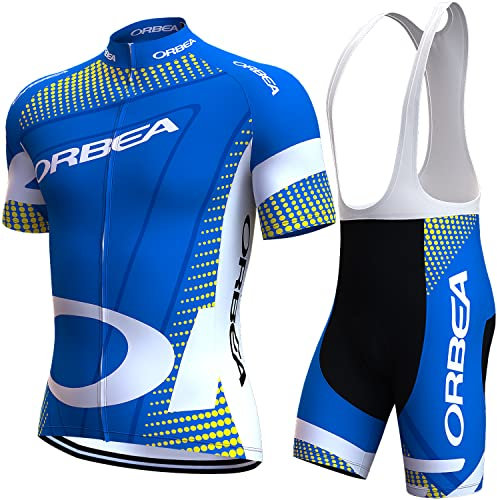 assocauicy Abbigliamento Estivo Da Ciclismo Uomo,Tuta Da Bicicletta Traspirante E Confortevole Con Imbottitura 4d Salopette Ciclismo Uomo