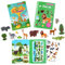 Vicloon 2pcs Wiederverwendbare Stickerbuch, Reusable Sticker Zoo/Dinosaurier Farbig Aufkleber, Kleinkinder Sticker für Geburtstag Weihnachten Geschenk für Kinder 2-6 Jahren