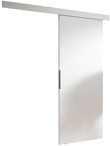 KIER FURNITURE Türen MALIBU 90 Moderne Schiebetüren - Wandschiebetür - Universal Links und Rechts - Metallschiebesystem - Robust, Haltbar - Stabil, Langlebig - Weiß B96xH205xT1,6 cm