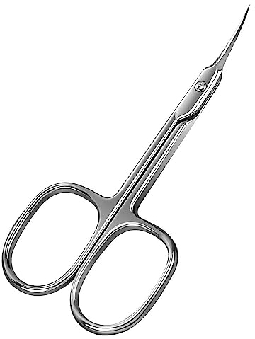 Voarge Forbici per cuticole e cuticole, in acciaio inox, per unghie, unghie, sopracciglia, ciglia, pelle morta