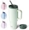 bottlebottle BOTTLE BOTTLE Tasse isotherme 1200 ml, Mug avec paille et poignée, Tasse avec paille sous vide en acier inoxydable pour cadeaux, fêtes, bureau, Café (vert)