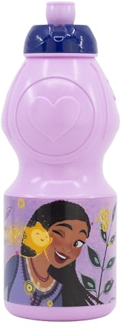 Stor Wish Bouteille d'eau en plastique pour enfant avec fermeture anti-goutte 400 ml