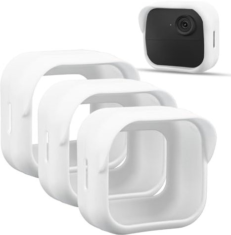PEUTIER 3pcs Silicone Case for All-New Blink Outdoor 4 (4th Gen), Camera Covers Weatherproof Camera Protective Skin Cover Camera Accessories for All-New Blink Outdoor 4 Smart Security Camera(White)