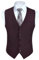 HISDERN Gilets Sans Manche Homme Gilet de Costume pour Hommes Gilet de Couleur Unie en Coton pour Party Mariage Soiree Formelle,Violet foncé,S