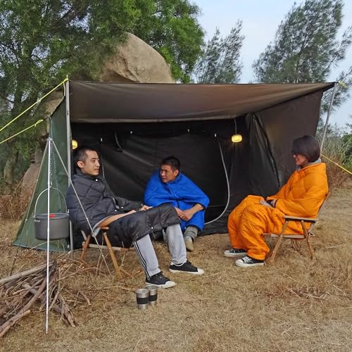 HipierFx Portal Zelt 2 Personen Wasserdichtes 3000mm Campingzelt mit Vorraum 2 Mann Zelt Outdoor Biwakzelt Notfallzelt