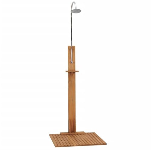 Rantry Gartendusche 75x75x210cm Massiv Teakholz Pool & Spa Zubehör
