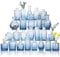 Lot de 25 mini vases à bourgeons en verre bleu pour centres de table en vrac, petits vases à fleurs vintage pour mariages, fêtes, maison, décoration de table