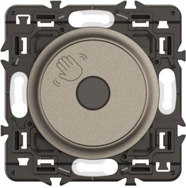 LEGRAND - Commande Éclairage Sans Contact 200W LED Céliane - Titanium, avec Support, Compatible Plaques Variées