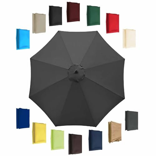 Toldo De Recambio Hexagonal Octogonal (6 Varillas 8 Varillas) UV50+ Paño De Repuesto Para Sombrilla (200cm/270cm/300cm) Parasol De Repuesto Toldo De Repuesto(Gray,300cm-8 Arms)