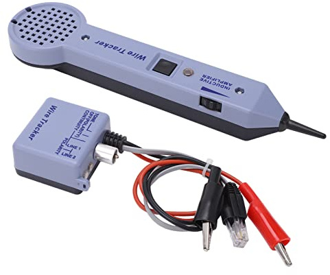 Kabelverfolgungs-Kit, Hochpräzises Tongenerator-Kit, Einstellbarer Induktionsverstärker, Draht-Tracker-Test, Netzwerk-Kabeltester mit Akustischer und Sichtbarer Anzeige für die