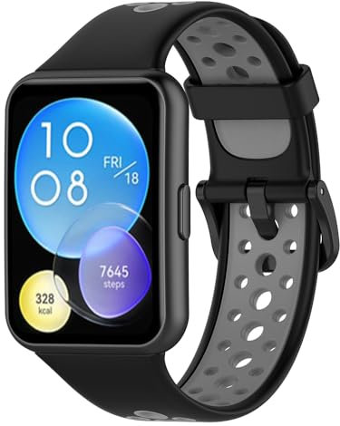 Breathable Ersatzarmband für Huawei Watch Fit 2, Sport Armband Uhrenarmband, Silikon Armbänder für Huawei Watch Fit 2 Active/Fit 2 Classic/Fit 2 Elegant