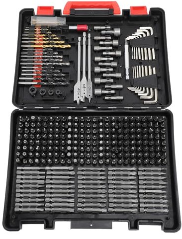 318Pcs Screwdriver Bit, Multifunctional Drill Bit and Screwdriver Bit Set, Twist Drill Bit Set Drill and Driver Multi Bit Set with Storage Box for Repair Maintenance