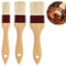 KIPTVO 3PCS Pastry Brushes, Wooden Basting Brush With Oil Bottle, Long Handle Cooking Brush for Baking and Barbecue