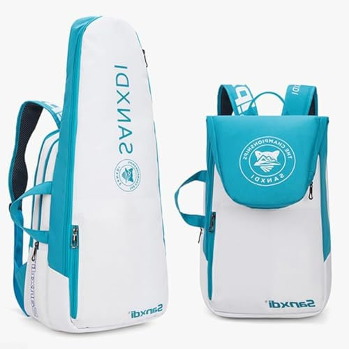 Daaxing Tennistasche Rucksack – große Schläger-Tragetasche für Tennis, Squash, Badminton (blau)