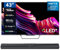 Metz Smart TV, MQE7600Z, 43, QLED, 4K, UHD, HDR 10+, Google TV, Matte Screen, Eye Care, Flicker-Free, Auto Ambient Light Sensor, HDMI, USB, Grigio Soundbar Bluetooth, MSE3001Z