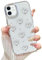 EYZUTAK Case for iPhone 11, Bling Glitter 3D Hearts Phone Case Cute Sparkly Crystal Clear Heart Aesthetic Design Case Slim Soft Durable TPU Transparent Protective Cover for Women Girls - Heart