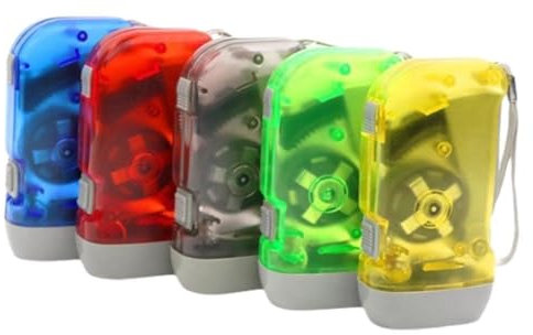 ZXCVWWE 3 LED Dynamo Aufzieh-Taschenlampe Handdrückende Kurbel NR Keine Batterie Taschenlampe Camping Lampe Hellblau T7P2 Rot Gelb für Outdoor