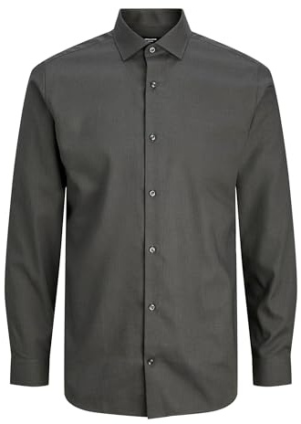 Jprblaparker - Maglietta L/S Noos, Grigio Scuro mélange, L