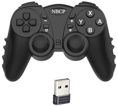 NBCP Wireless Controller für Switch,Switch Controller Pro kompatibel mit Switch/PS3/PC/Androd,Switch Controller mit Eine Schlüsselpaarung Aufwachen Vibration,2,4-GHz-Wireless Verbindung (schwarz)