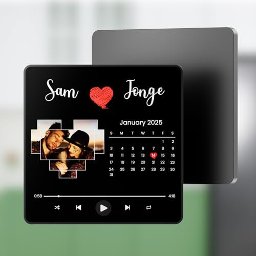Coiisovd Magnete da Frigorifero con Album Musicale Personalizzato，lettore musicale personalizzabile con foto, compleanno San Valentino Natale canzone spotify regalo