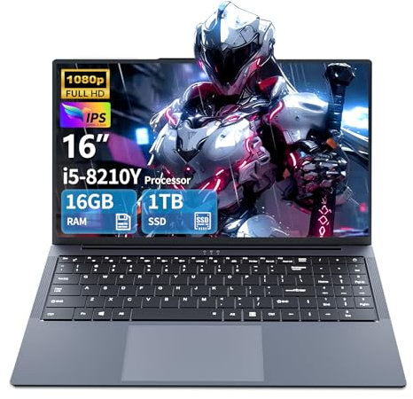 16 inch Laptop, Core i5 laptops up to 3.60 GHz, 1920X1200 HD IPS Screen, 16gb ram 1TB SSD Student Computer, Notebook Work lap top Backlit Keyboard, Bluetooth 5.0, Wi-Fi 5, Mini HDMI, RJ45, USB 3.0