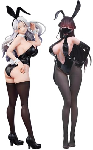 Zhongkaihua 2-teiliges Anime-Illustrations-Set Schönheitsmädchen Konata und Beatrice Hasenmädchen Figur 22 cm Stehende Position PVC-Statue Modell Desktop-Dekorationen
