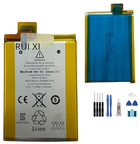 RUI XI Akku kompatibel für iPod Touch 5. 5 G5 Gen 5G Touch5 Touch5G A1421 MP4 1030 mAh 3,7 V 616-0621 Akku
