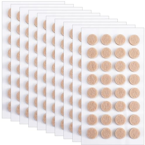 320 Pcs Small Felt Pads Small Felt Furniture Pads, Self-Adhesive EVA Foam Felt Dots with Adhesive Backing Round Felt Furniture Stickers for Vases Desks Photo Frames Cabinets Doors Drawers
