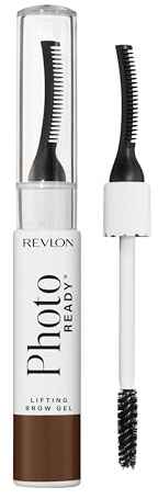 Revlon Photoready Lifting Brow Gel, Gel Sourcils 804 Rich Dark Brown 5,9 ml | Sculpte, Lifte et Fixe les Sourcils Sans Effet Carton ni Résidus Blancs, Formule Soin, Avoine et Biotine, Tenue 24H
