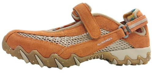 Allrounder Sneaker NIRO 23/12, Velourleder mit offenem Mesh, Karamell-Braun, Fußbett zum Wechseln Braun