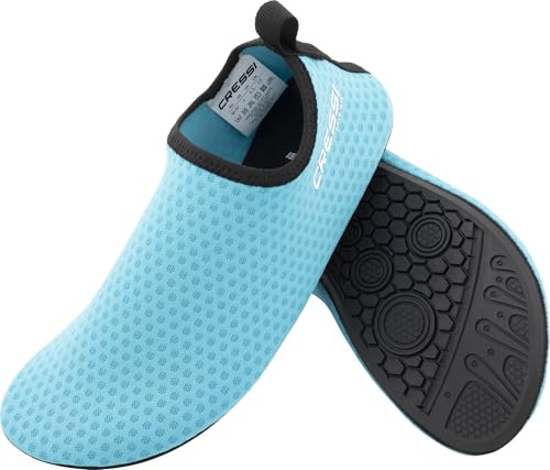 CRESSI seit 1946 - Tropea Aqua Shoes - Neue Damensocken für Schutz, Bewegungsfreiheit und Absolute Vielseitigkeit im Wasser, Entwickelt für Pool, Aber auch Perfekt für den Meer - Türkis - 40/41