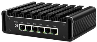 Vremqzold Firewall Micro Appliance Core i3-N300 (bis zu 3,80 GHz), 6 x 2,5 G i226-V Metall Mini PC Firewall Appliance DDR5 Industrial NAS PC Home Server Unterstützung pfSen-s OPNsense AES-NI