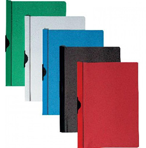 5 Star Office Clip Folder 6mm Spine for 60 Sheets A4 Blue [Pack 25