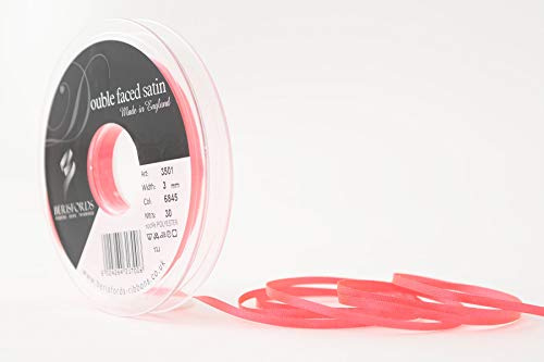 Berisfords Ribbon, Flo Pink, 3 mm