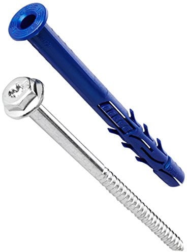 Chevilles Nylon Longues FF1 avec vis tête hexagonale, diamètre 10 mm, Longueur 120 mm, boîte de 25 pièces