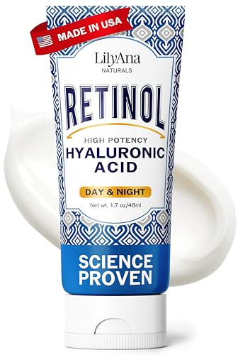LilyAna Naturals Anti Aging Retinol Face Cream for Women – Wrinkle & Neck Cream for Firming, Retinol Moisturizer for Face with Hyaluronic Acid, Hydrating Night Cream for Fine Lines, Collagen Boost