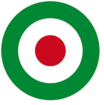 GreenIT Aufkleber Sticker 4cm Target Mod It Italia Italy Italien Roller Vespa Symbol Zeichen Auto Motorrad (1)