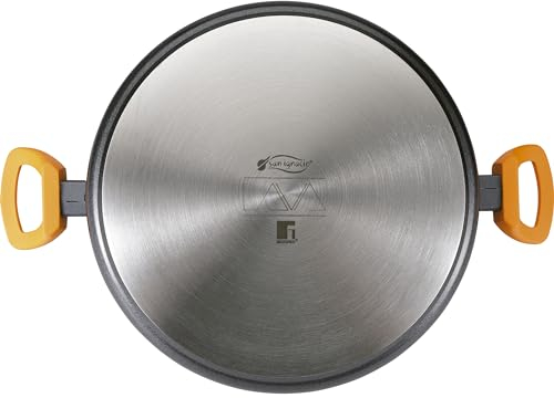 San Ignacio Lava - Cacerola Con Tapa de 28cm - Fabricada en Aluminio Forjado - Interior Antiadherente Marmol Gris De Whitford - Inducción Total - Mango De Baquelita Con Tacto Suave