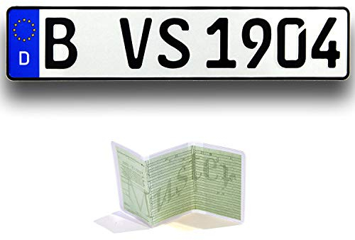 VooSale 1 Autoschild | Kennzeichen DIN-Zertifiziert und reflektiernd nach ihrem Wunsch personaliesierbar