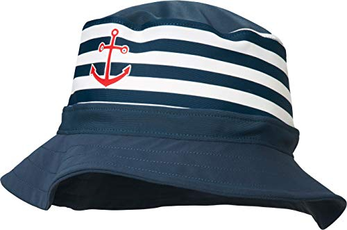 Playshoes Jungen Uv-schutz Fischerhut Bademütze Kopfbedeckung, Maritim, 51 EU
