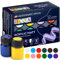 Kit Peinture Acrylique Mat Decola | 12 Tubes de 20 ml | Peignez et Décorez sur Toutes les Surfaces | Fabriqué par Nevskaya Palitra