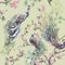 Menali Peacock Glitter Wallpaper Green Purple Birds Floral Vinyl Y�L