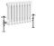 Warmehaus - Radiador horizontal tradicional de hierro fundido blanco de doble columna de 300 x 425 mm - Perfecto para baños, cocina, sala de estar