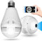 SONGR Cámara De Vigilancia Seguridad Cámara Inteligente con Bombilla Led De 360 ​​Grados WiFi, Cámara De Vigilancia De Seguridad 1080P Grabadora Dvr-+ Tarjeta De 64Gb