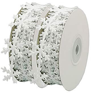 GSHLLO Lot de 2 rouleaux de feutrine en feutre pour décoration de Noël Blanc