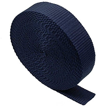 The Bead Shop Strapazierfähiges Gurtband, 5 m, für Rucksack/Rucksäcke, Gepäck/Fracht, Gürtel, navy, 20 mm