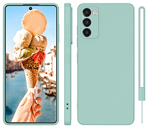 ORDA für Samsung Galaxy S20 FE Hülle Silikon Case 4G/5G, Hanyhülle für Samsung S20 FE Case Dünn mit Microfiber, Kameraschutz und Bildschirmschutz,Hülle für Samsung Galaxy S20 FE 6.5'' Mint Grün