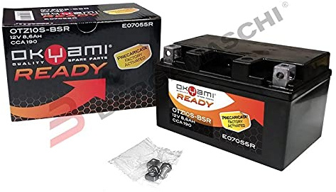 Okyami Batteria OTZ10S-BSR 12V 8,6Ah CCA 190 Precaricata Sigillata
