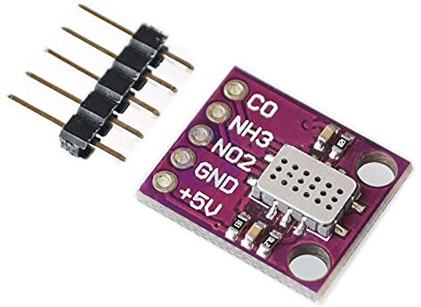 Rakstore MICS-6814 Sensor de calidad del aire CO NO2 NH3 Sensor de detección de gas de carbono de nitrógeno para Arduino