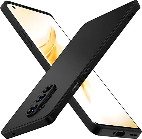ivoler Silikon Hülle für OnePlus 8 Pro mit Kameraschutz, Ultra Dünne Weiche Stoßfest Schutzhülle Flexible TPU Matte Schwarz Handyhülle Kratzfest Case Cover